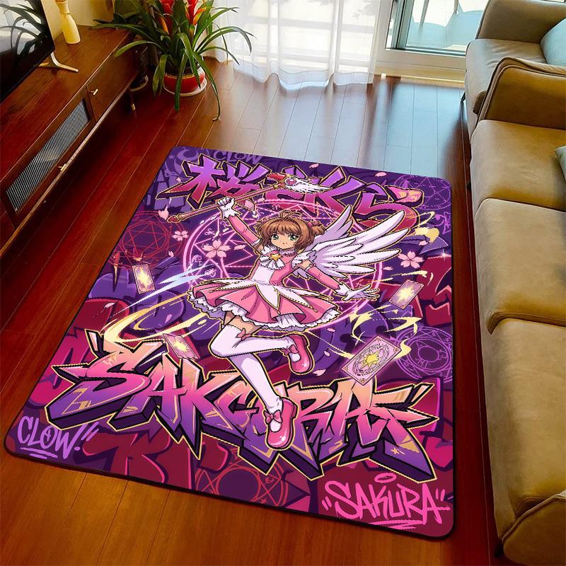 Cardcaptor Sakura Carpet Rug Anime Floor Mat Soft Surface Anti Slip Bottom for Living Room Bedroom Decor -QJY