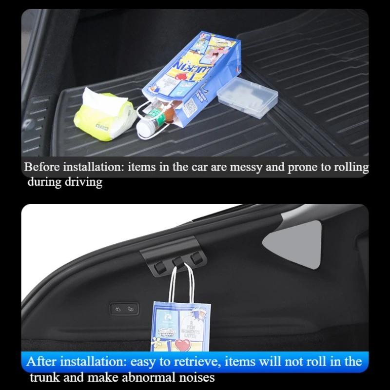For Tesla Model Y/YL Juniper 2025 Trunk Hook ABS Rear Trunk Sides Storage Hook Bag Holder Umbrella Hanger Storage Accessories
