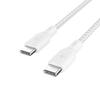 Belkin USB-C To USB-C Braided Cable, 100W Compatible, Fast Charging, PD Compatible, Ultra Durable, Compatible with MacBook/iPad mini/iPad Pro/iPad Air