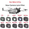 New for Mini 3 Pro Camera Lens Filter Spare Parts for JSR 4/8/16/32 ND NDPL CPL MCUV Filter Kit for Mini 3 Pro Drone Accessories