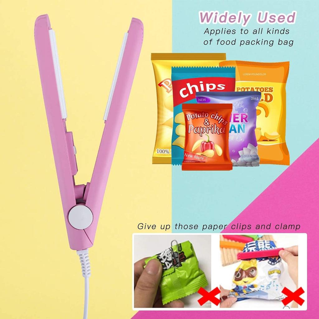 Mini Food Bag Heat Sealer Handheld,Portable Mini Sealing Machine Portable Food Sealer Household Storage Portable Hand Pressure Sealing Machine for