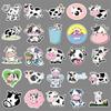 100 Cow Doodle Stickers Personalized Cartoon Cute Animal Creative Decorative Water Cup Mobile Phone Case Stickers