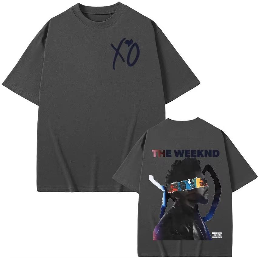 RAPPER The Weeknd XO Tour 2026 summer Mens Womens Music High Quality Harajuku Short Sleeve Top Hip Hop Gothic Clothing Tshirts