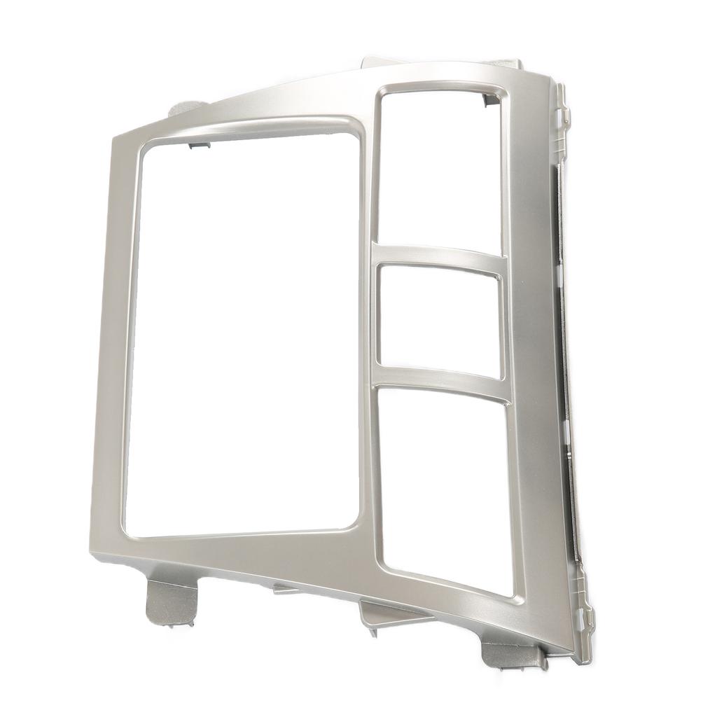 2Din Radio Stereo Fascia Frame Dash CD Panel Trim Decor Silver Replacement for Vios Belta Yaris