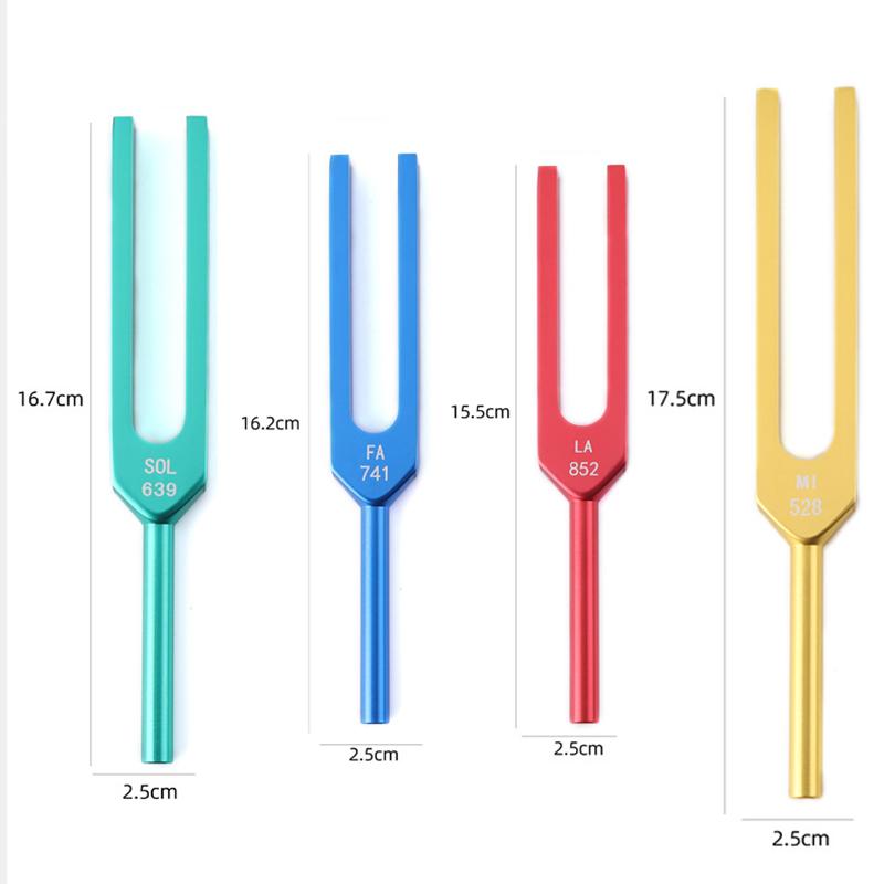 Colorful Tuning Fork Set 174-963 Tuning Forks 9-piece Sets Aluminum Alloy Sound Healing Schumann Resonance Percussion Instrument
