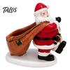 Christmas Housewarming Gift Santa Claus Candy Bowl, Resin Tabletop Ornament with Key Holder Storage Slot, Creative Desktop Organizer for Holiday Party