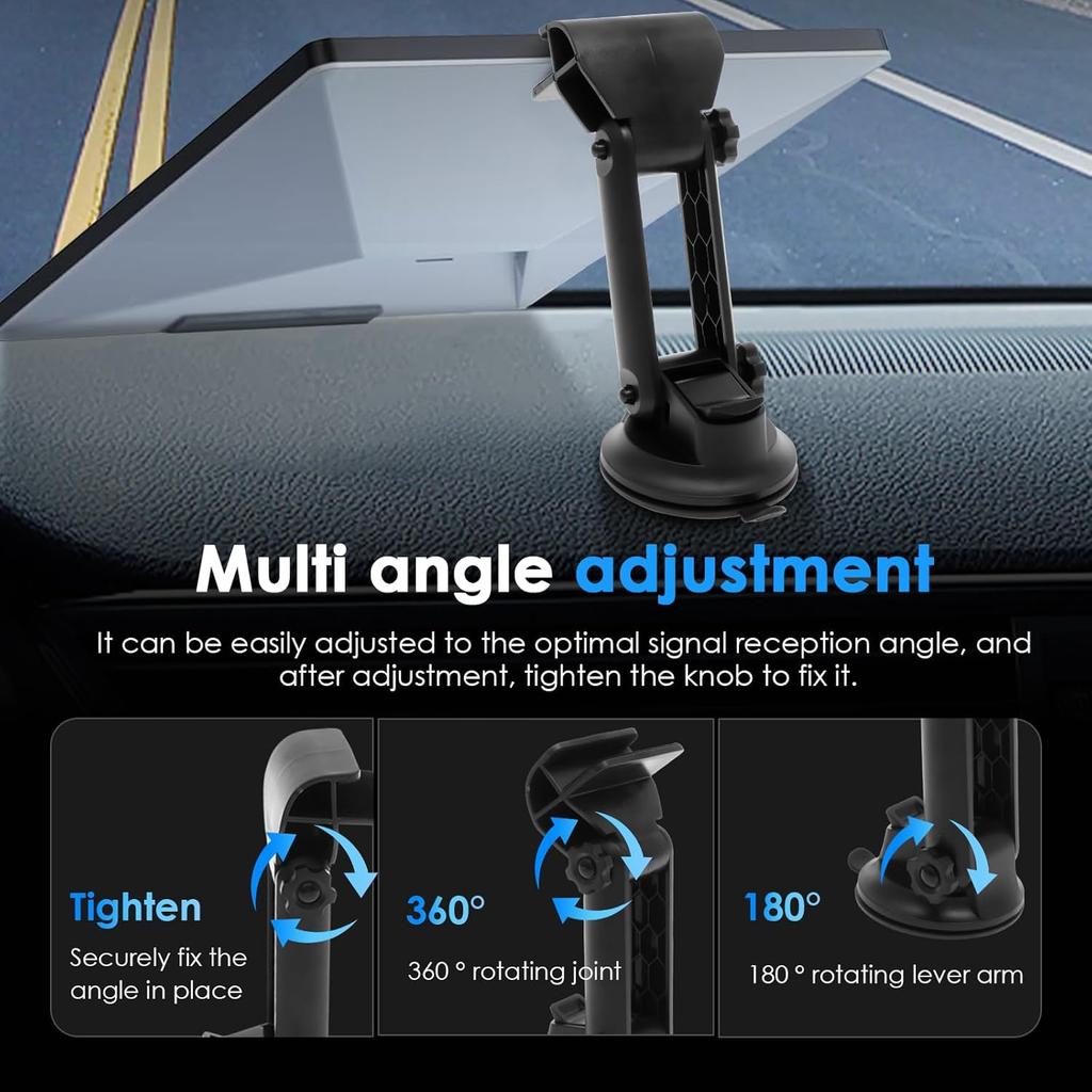 Car Mount Kit for Mini - Multi Angle Adjustable Car Bracket with Sticky Suction Base, Vehicle Suction Cup Mount for Dashboard