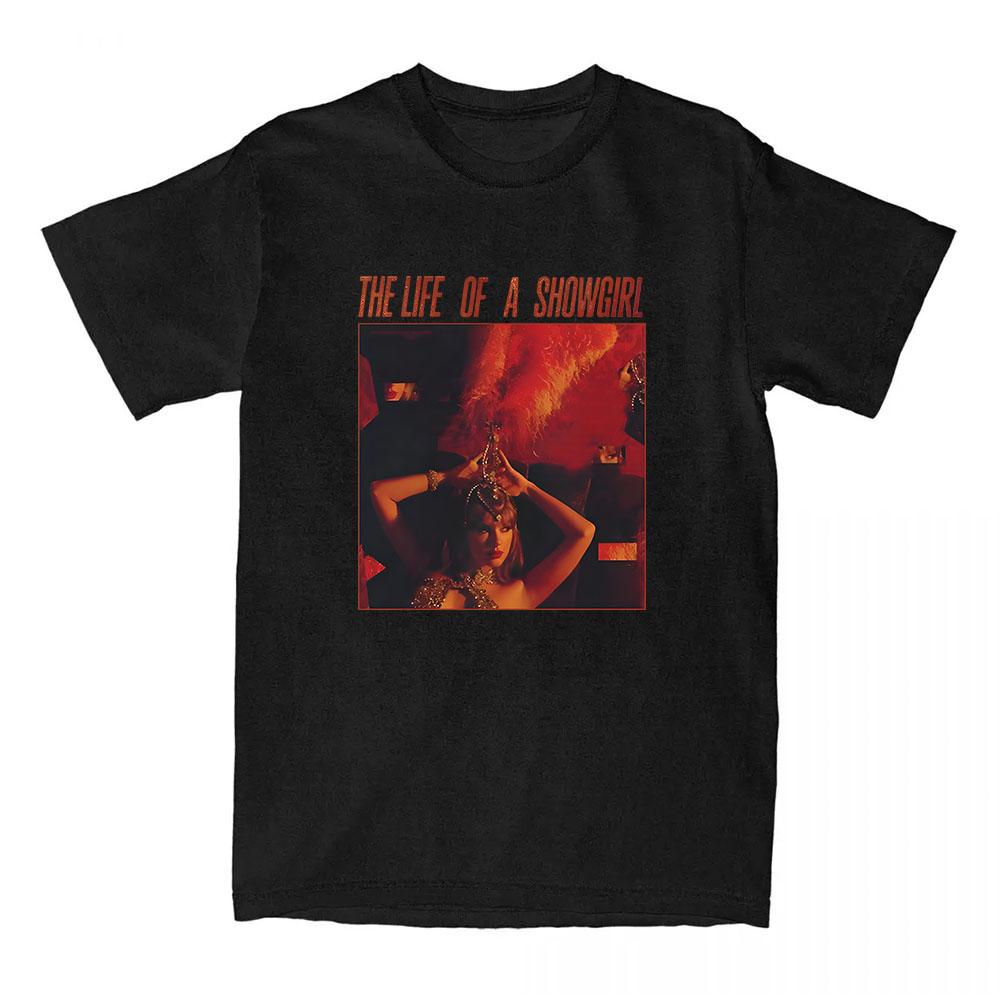 

Album The Life of A Showgirl Printing T-shirt Short Sleeve Cotton O-neck Tshirts Casual Unisex Streetwear Women Men Clothing Tee XXL