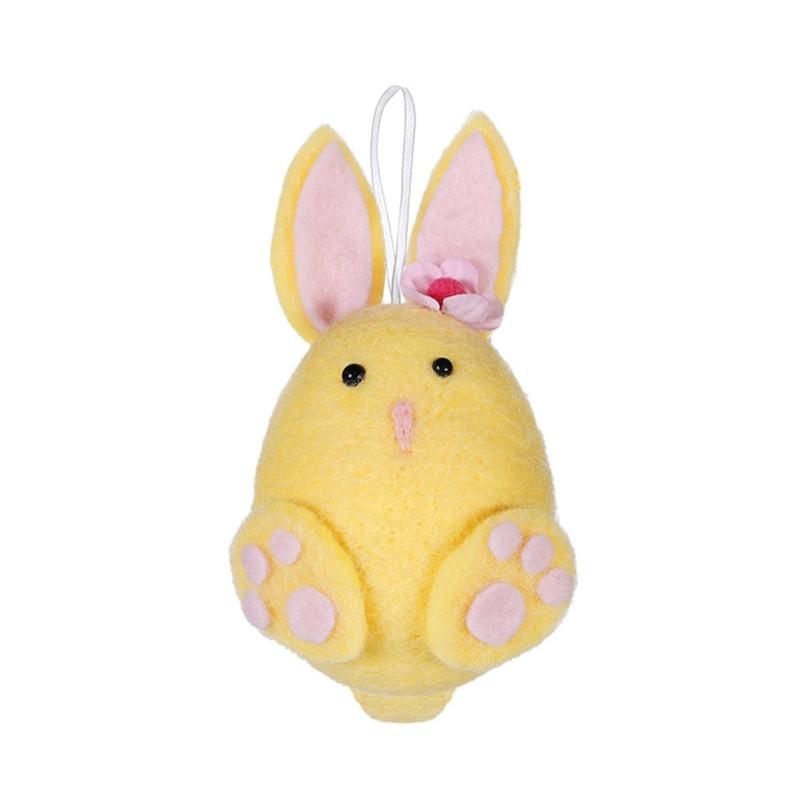 Easter Chick Rabbit Felts Colorful Handmade Doll for Spring Easter Party Decorations Mini Easter Ornaments for Tree