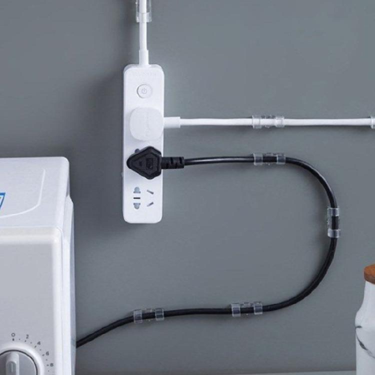 Reusable Cable Clip Cord Organizers Strong Adhesive Wire Holders No Drill Installation Removable For Electronics Wire