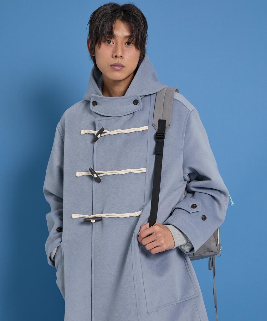 Waikei Oversized Duffle Long Coat Sky Blue