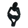 3D Printed Thinker Style Abstract Sculpture, Meditator Statue Collectible Figurines, Home Office Bookshelf Desktop Decor