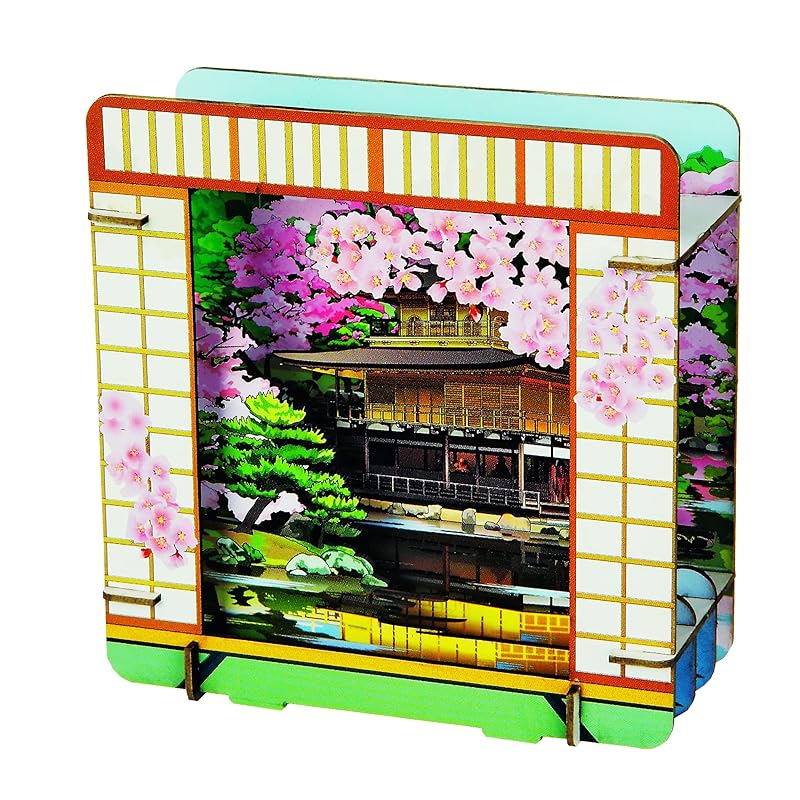 

Urano Co., Ltd. 3D paper puzzle Kinkakuji (Sakura) Size when assembled W94×D45×H96mm