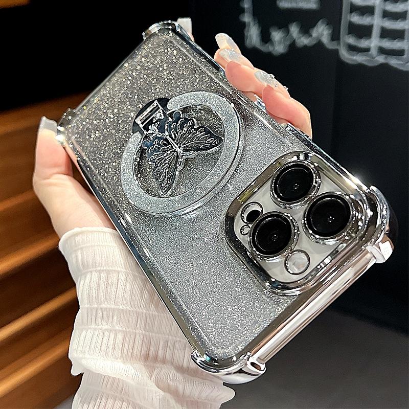 

Plating Butterfly Holder Case For Samsung Galaxy A51 A22 4g A12 5g A02 A03 A04 A05 A06 Silicone Stand Cover A05s A03s Note 10 20 Note 10