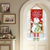 2D Christmas Door Curtain Decorations Santa Claus Snowman Photography Background Decoration Cloth Welcome Door Flag