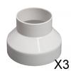3x Ducting Reducer Increaser 4" To 3" Pipe Fitting Accessories Havc Connector for Home Office