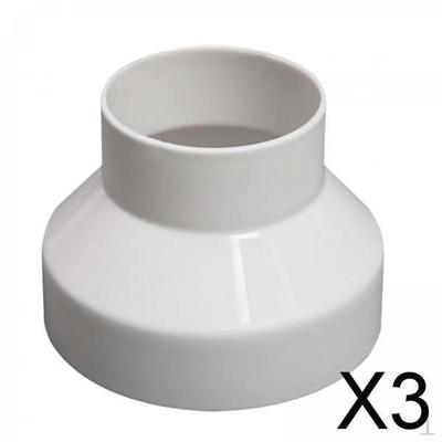 3x Μειωτής Αυξητής Αεραγωγού 4" σε 3" Εξαρτήματα Σύνδεσης Σωλήνα Σύνδεσμος HVAC για Οικιακό Γραφείο