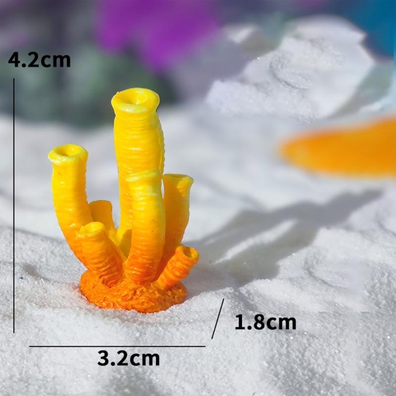 10pcs Colorful Artificial Corals Reef Decoration Simulation Corals Landscape for Bettas Fish Tanks Lovely Styles