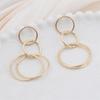 Three Circle Big Round Loop Simple Drop Earrings for Women Geometric Wedding Party Jewelry Christmas Girl Friend Gift