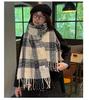 Korean Atmosphere New Plaid Scarf Women's Winter Korean Version Thickened Student Versatile Warm Cute Scarf