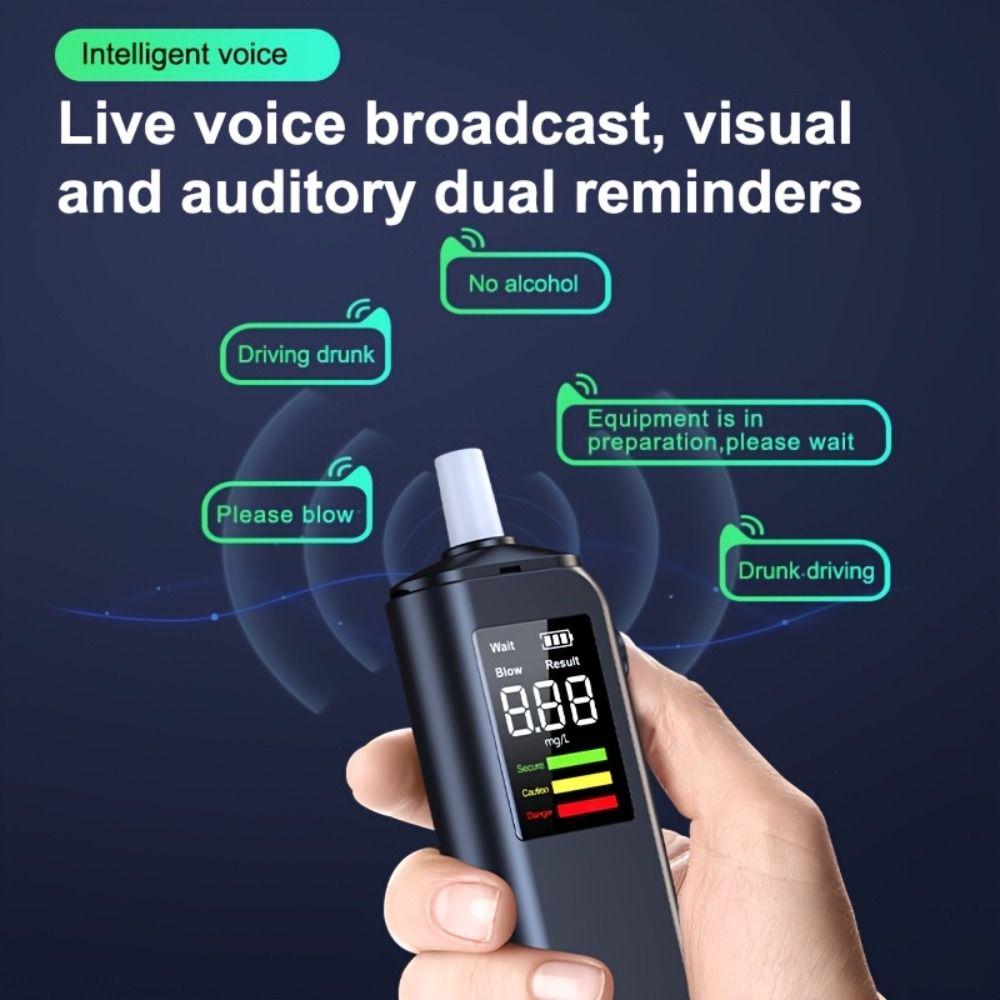 Accuracy Breathalyzer Analyzer LED Digital Display Portable Blow Breathalyzer Universal