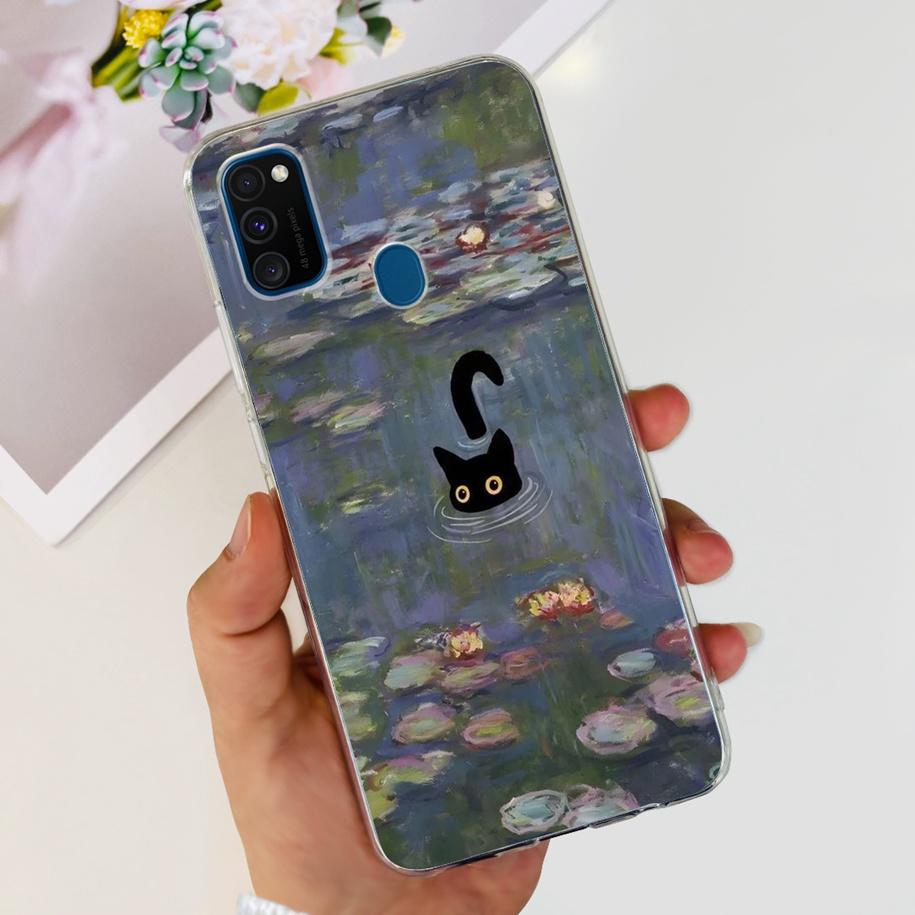 For Samsung M21 Case SM-M215F Silicone Soft Phone Cover For Samsung Galaxy M21 2020 Fundas Cartoon Coque For Samsung M 21 Bumper