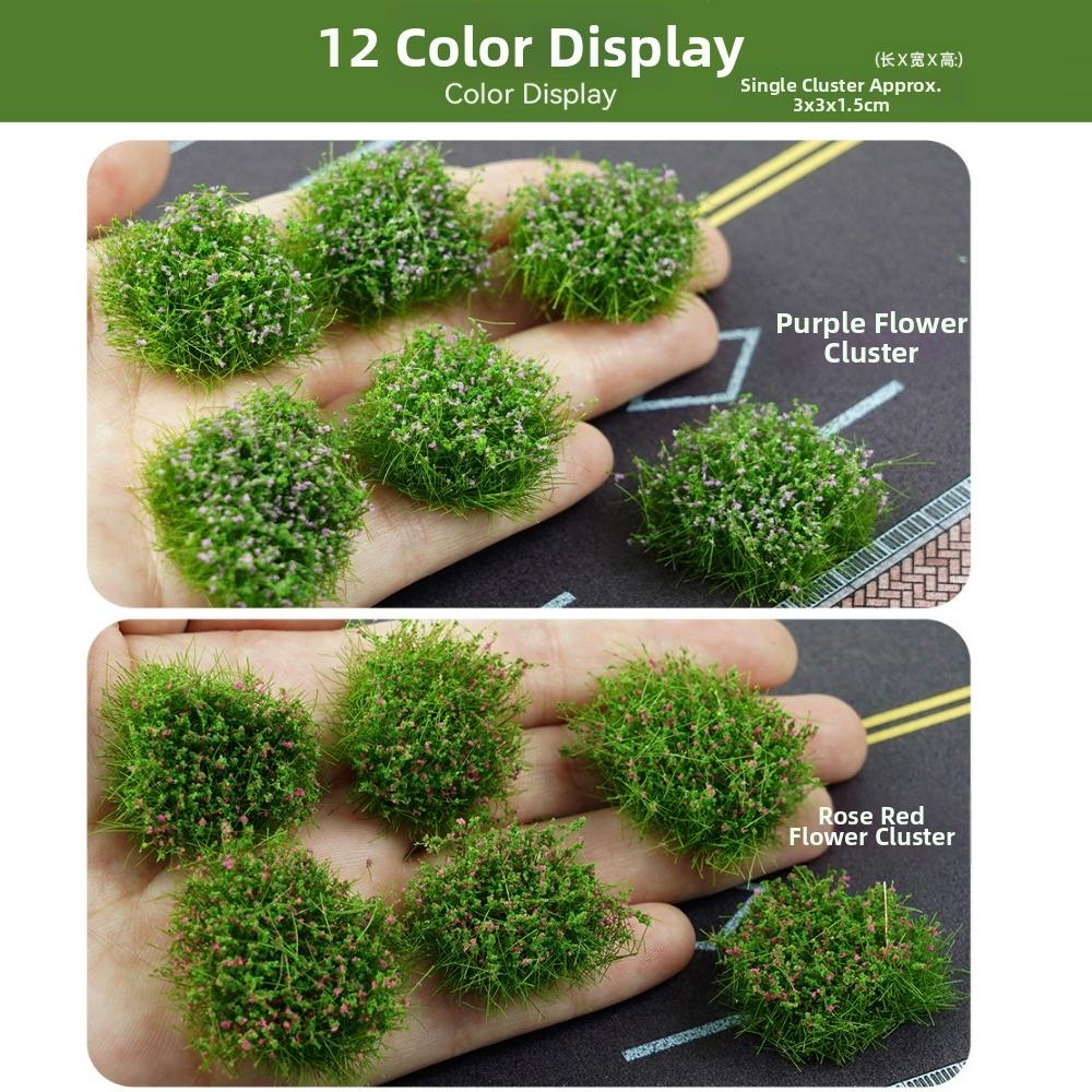 10pcs/lot 3*3*1.5cm Mixed Big Flower 10 Colors Miniature Plants Materials Layout Accessories