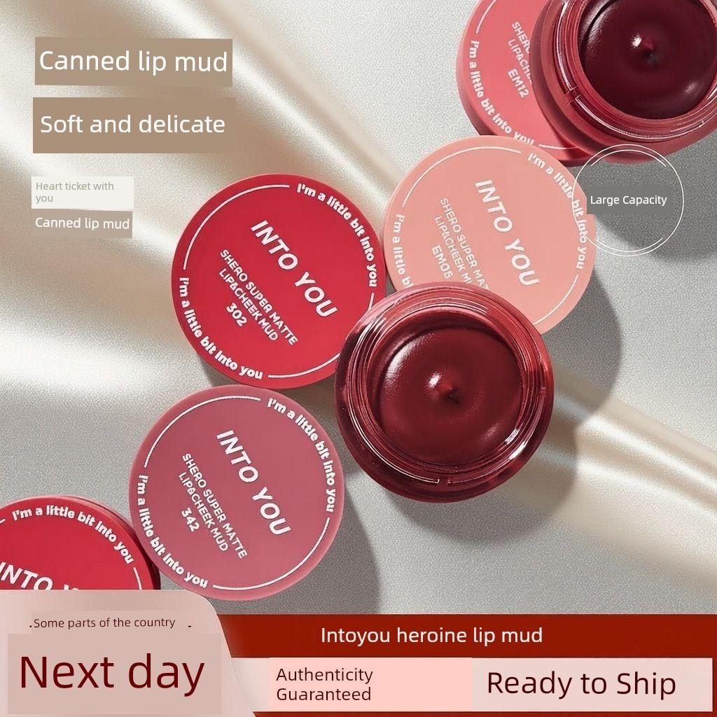 Into You Canned Lip Mud 342 Lip Glaze Em525 Nude Color Series 08 Matte Pd02 Whitening Lipstick Intoyou