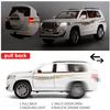 Model auta Toyota Prado v měřítku 1/24, stahovací auto ze zinkové slitiny se zvukem a světlem pro děti, chlapec, dívka dárek