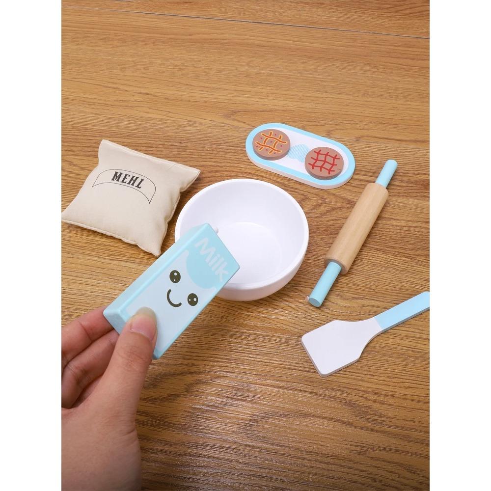 Wooden Kitchen Pretend Play Toy Simulation Wooden Food Mixer Baby Early Learning Educational Toys