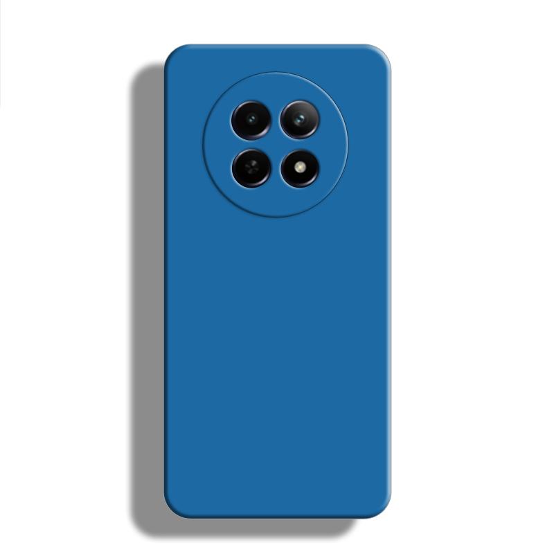 

Для Realme 12 5G Чехол для Realme 12 Чехол 6,72 дюйма Оригинальный жидкий силиконовый резиновый противоударный бампер для Realme 12+ 12 Pro Plus For Realme 12ProPlus синий