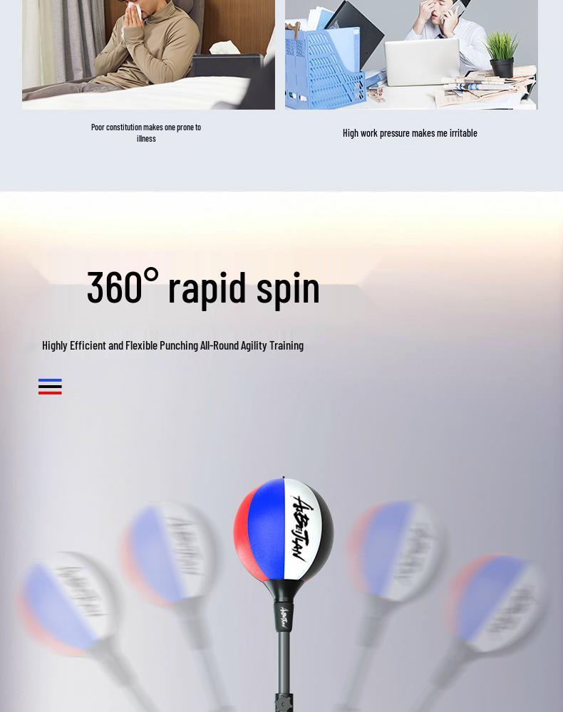 Home Boxing Trainer: Speed Bag & Reaction Ball for Adults and Kids