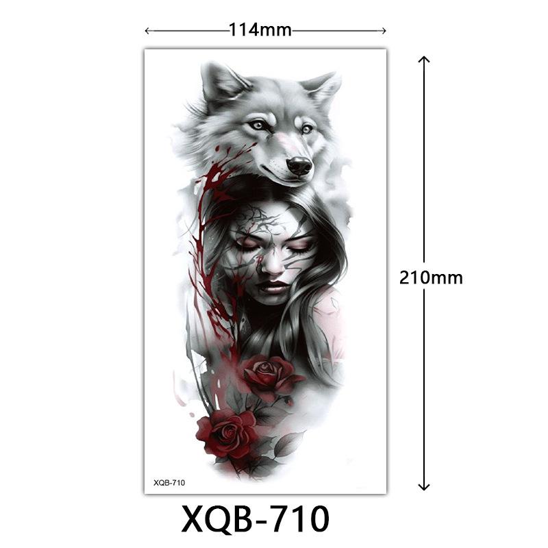 

Маленькая наклейка-тату на всю руку, Цветочные буквы, Простая наклейка-тату с цветком 114*210mm