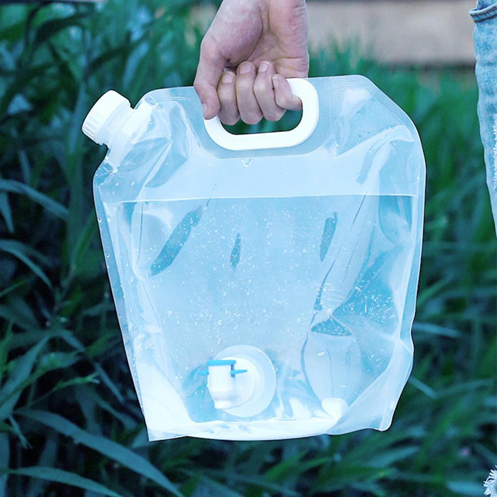 5/10l Portable Folding Water Bags Large Capacity Outdoor Travel Camping Water Container Water Storage Bucket