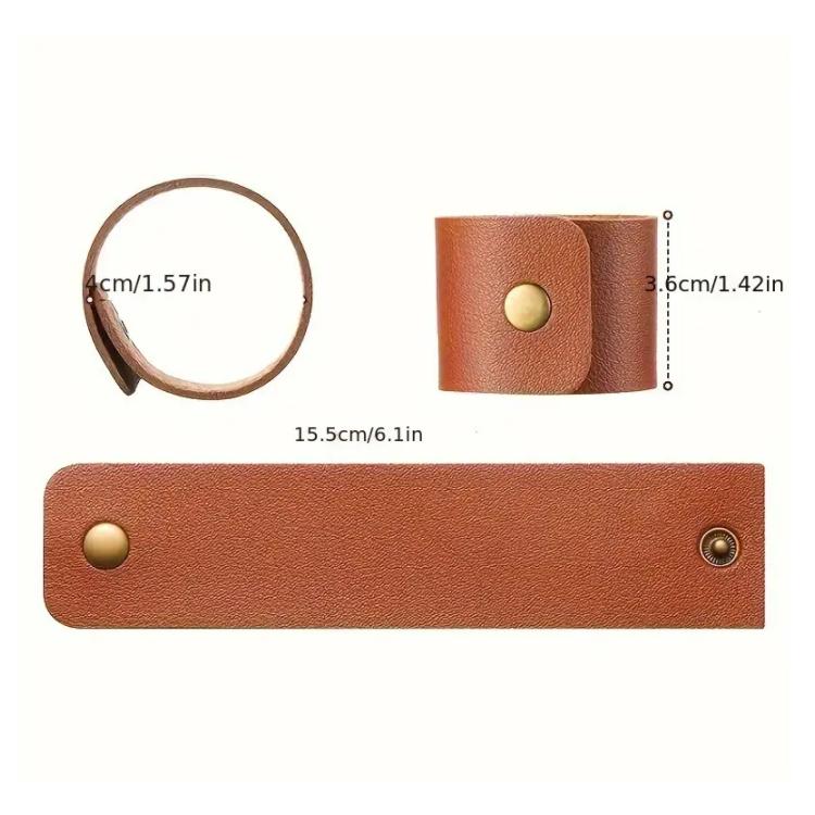 European Style Artificial Leather Napkin Ring Fashionable Simple Design for Hotel Table Decoration Elegant Napkin Buckle