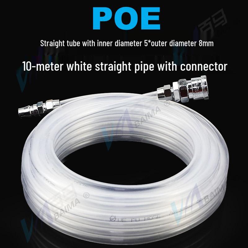 High-Pressure PU Air Hose with Quick Connect - 5*8/10*6.5/12*8, Pneumatic Air Compressor and Pump Compatible