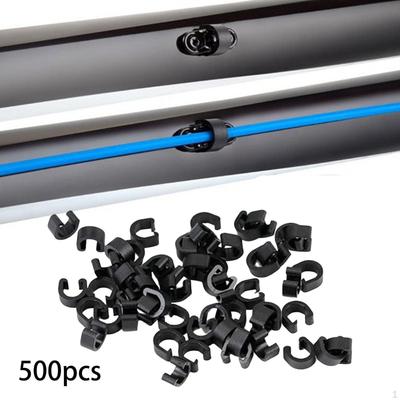 500 Pieces Bike C Clip Clamps Brake Hose Cable Holder High Performance Repairing Tools