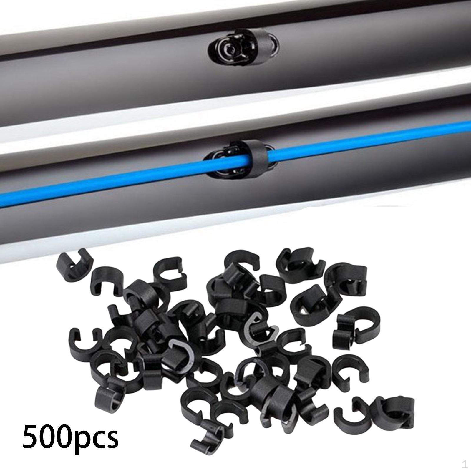 

500 Pieces Bike C Clip Clamps Brake Hose Cable Holder High Performance Repairing Tools