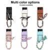 Applicable to Samsung Z Flip6 mobile phone case Flip4 small fragrant wind rhombus silk scarf diagonal span portable rope pocket 2