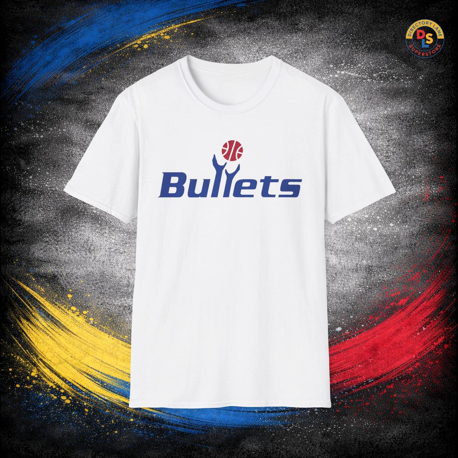 Washington Bullets Vintage T-Shirt Unisex Basketball Softstyle Tee S