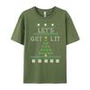 Let's Get Lit Vintage T Shirt Men T Shirt Men Lovers Day Mens Clothing Plus Size Men Clothes Printed - Men's Summer Cotton Gr...