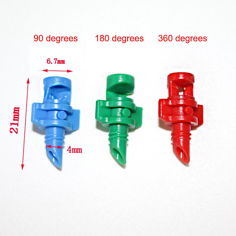 5/50 Pcs Garden Irrigation Simple Refraction Nozzle Watering Flower Mist Nozzle Threaded Connection 90/180/360 Degrees Sprayer