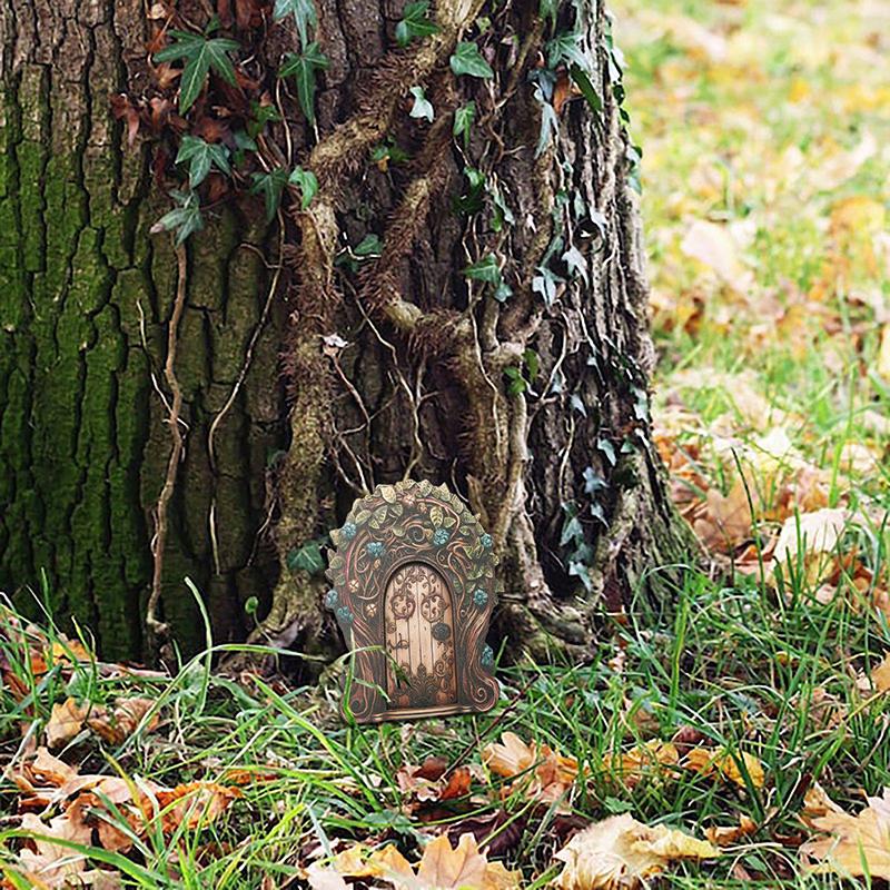 Ξύλινη Πόρτα Νεράιδας Μίνι Πόρτα Ξωτικού Πόρτα Νεράιδας Τέχνη Κήπου Νεράιδων Πόρτες Κήπου Μινιατούρες Διακοσμητικά Για Σπίτι Νεράιδας Δέντρο Εσωτερικού ή Εξωτερικού Χώρου