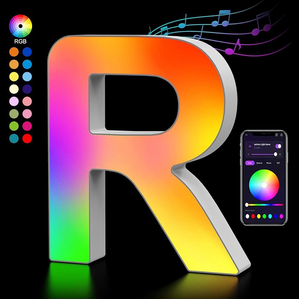 Name Letter Alphabet Light Smart Number Lamp MeRGBW App LED Letters Light Game