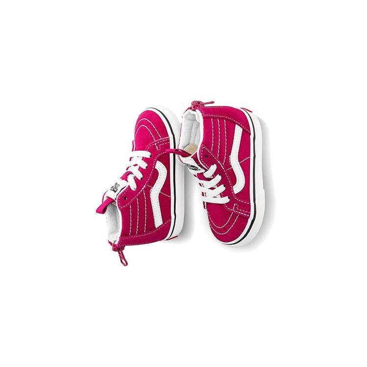 Vans Sk8-Hi Zip Durable High-Top Skate Shoes Baby Sneakers Magenta VN0A4BV12NE