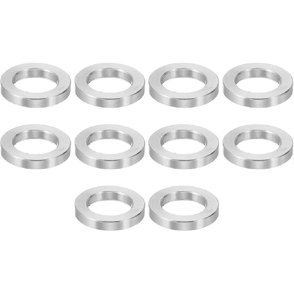 PATIKIL M12 Aluminum Spacers, 10 Pcs Metal Spacer Aluminum 12.5mm ID x 20mm OD x 4mm L Aluminum Spacer Screw Standoff Round for 1/2inch or M12 Screw 12.7mm ID x 20mm OD x 3.2