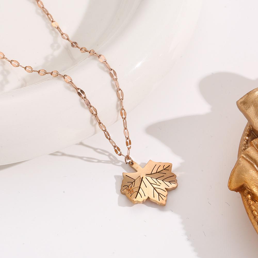 Elegant 18K Plated Titanium Steel Cross Necklace for Women - Light Luxury Clavicle Chain That Resists Fading