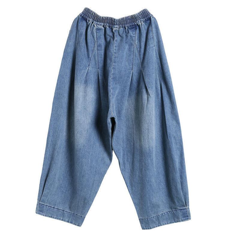 Übergröße Damen Baggy Oversize Jeans Denim Lässig Cross Pants Damen Vintage Haremshose Hose Weites Bein Jeans