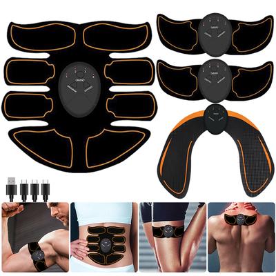 EMS Bauchmuskelstimulator USB-Aufladung Elektrische Gewichtsverlust-Aufkleber Tragbar 6 Modi 10 Stufen für Bauch Arm Hüfte Bein