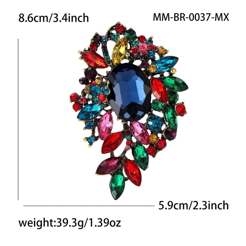 Elegante Strass-Legierungsbrosche - Vielseitige Modeschmucknadel für Damen